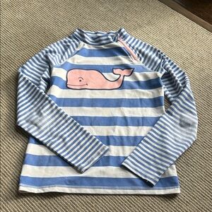 Vineyard Vines Blue & Pink Striped Swim Top